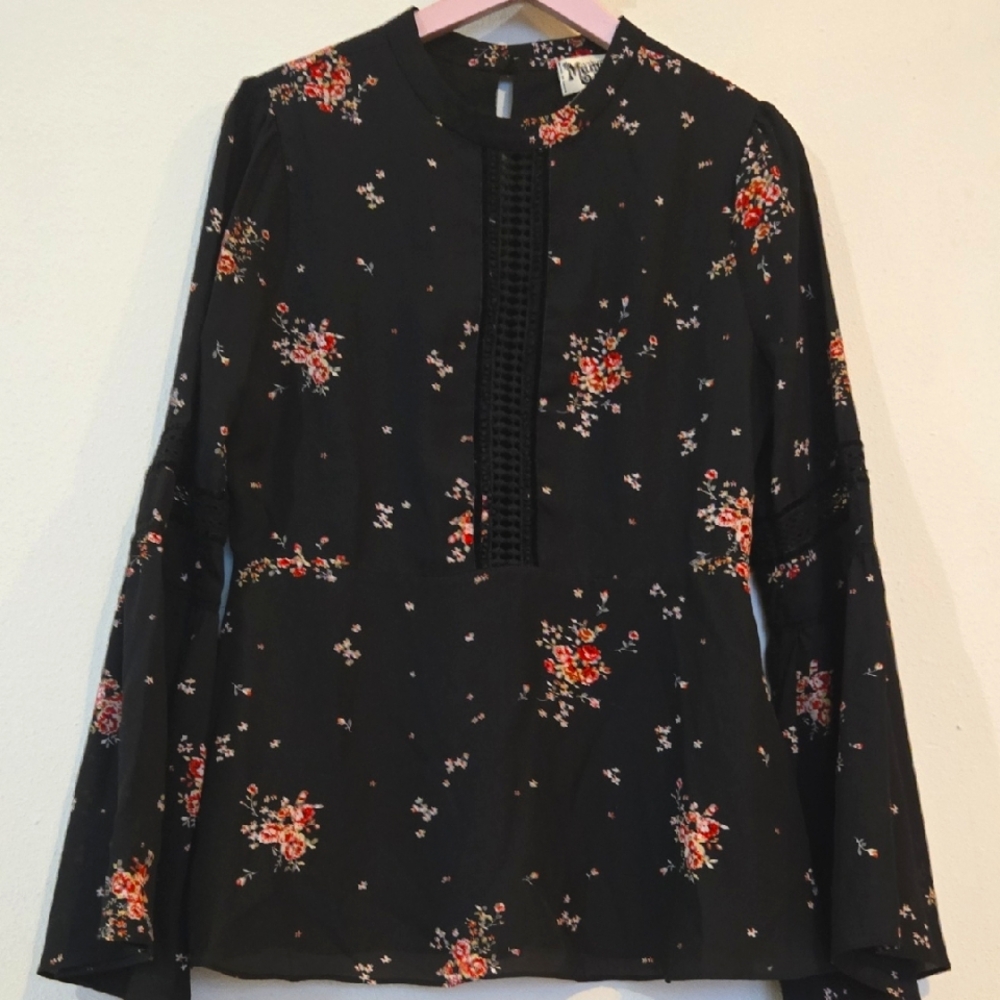 Mumu Floral Black Women's Top